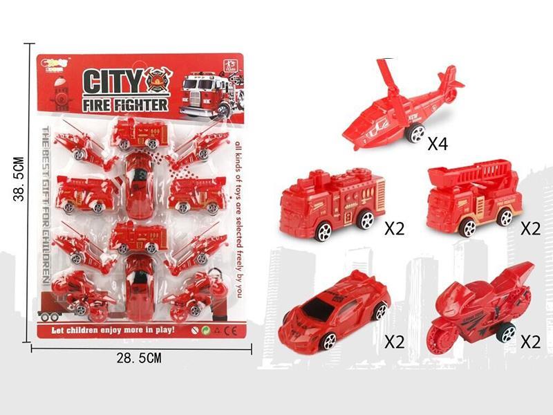 Pull Back Fire Engine Set