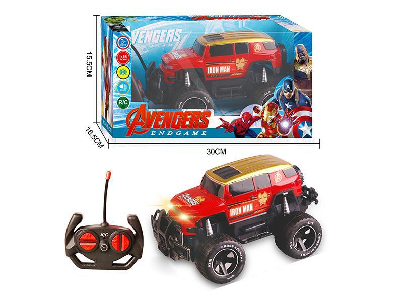 27Mhz 1:16 4-Channel Remote Control Iron Man Land Cruiser Off-Road Vehicle With Lights(Not Included Batteries)