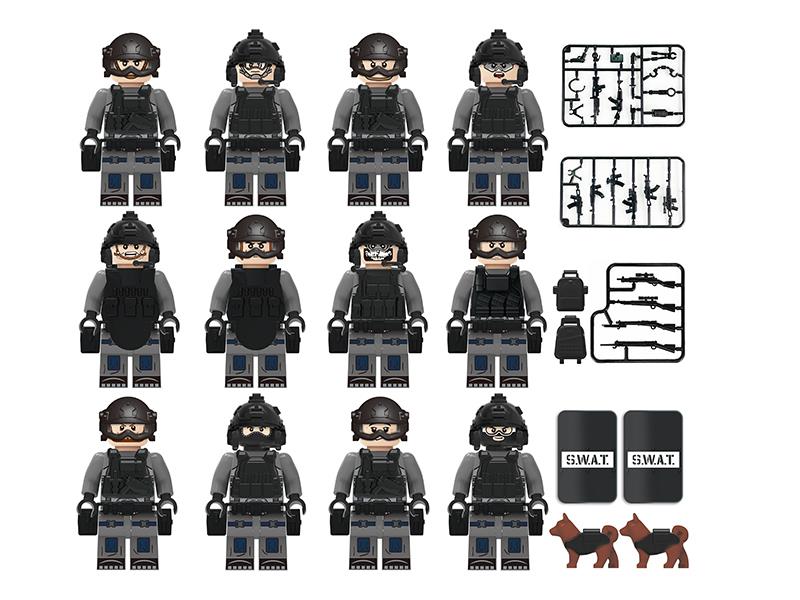 British Bobcat Special Police Force Building Blocks Figures Toys