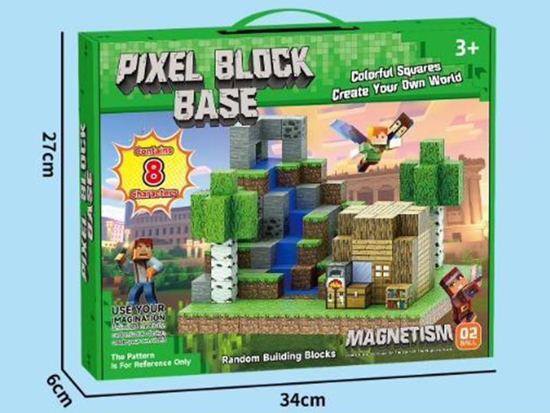 Minecraft Magnetic Blocks /98Pcs (Containing 8 Characters)
