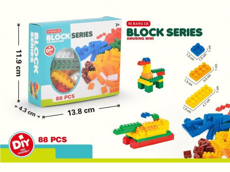 88 Pieces Of Small Puzzle Building Blocks