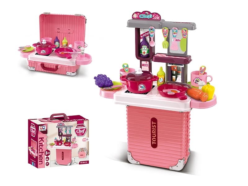Kitchen Cooking Play Set Suitcase
