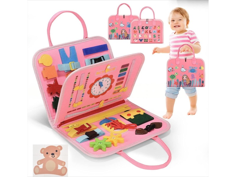 Montessori Early Education And Intelligence Learning Book For Children - Mermaid + Letters (Four-Sided Hand-Held Signature)