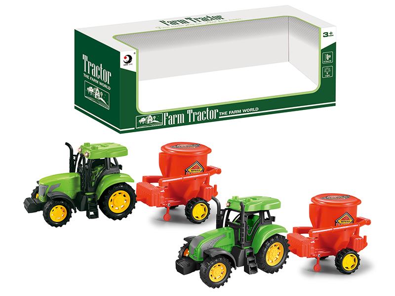 Friction Farm Tractor Trailer Toy(Lights And Music)
