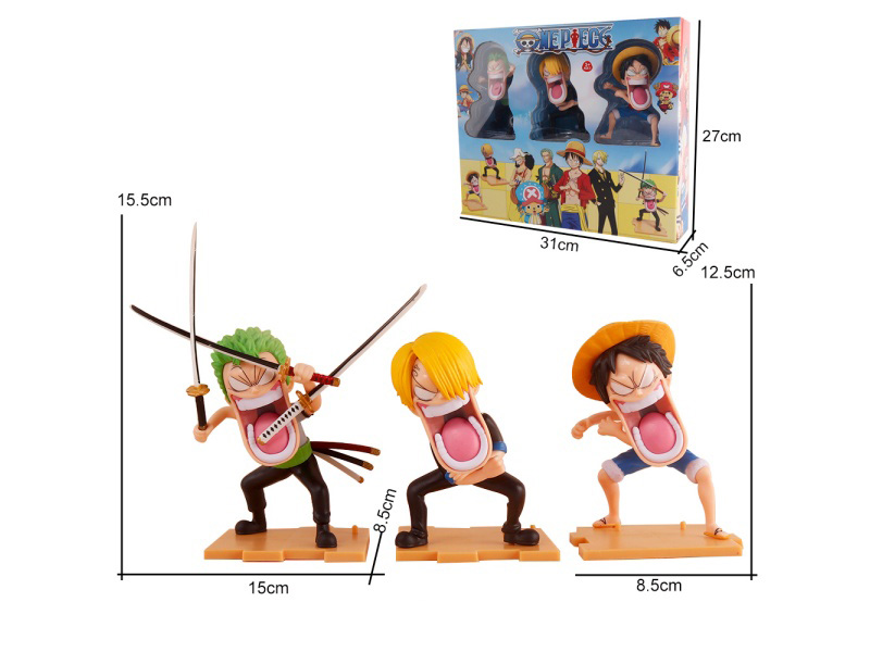 Solid Pvc Pirate Hunger Trio Children'S Toy Figurine