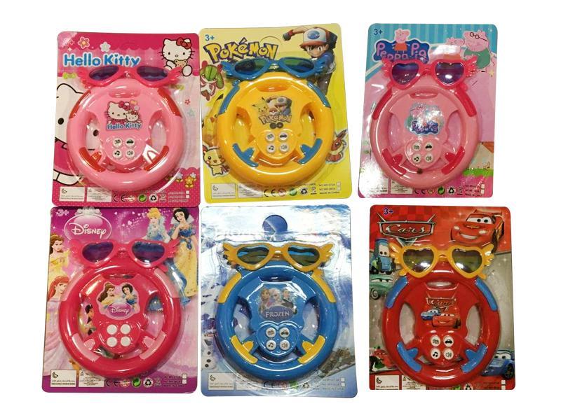 Steering Wheel With Glasses