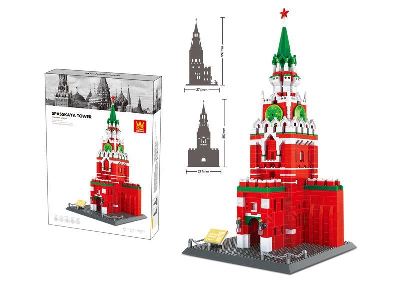 1108PCS The Spasskaya Tower of Moscow Kremlin-Russia Building Blocks