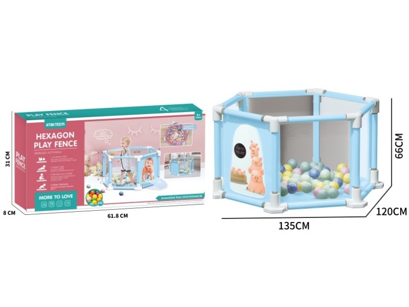Cartoon Pig Hexagonal Fence Toy