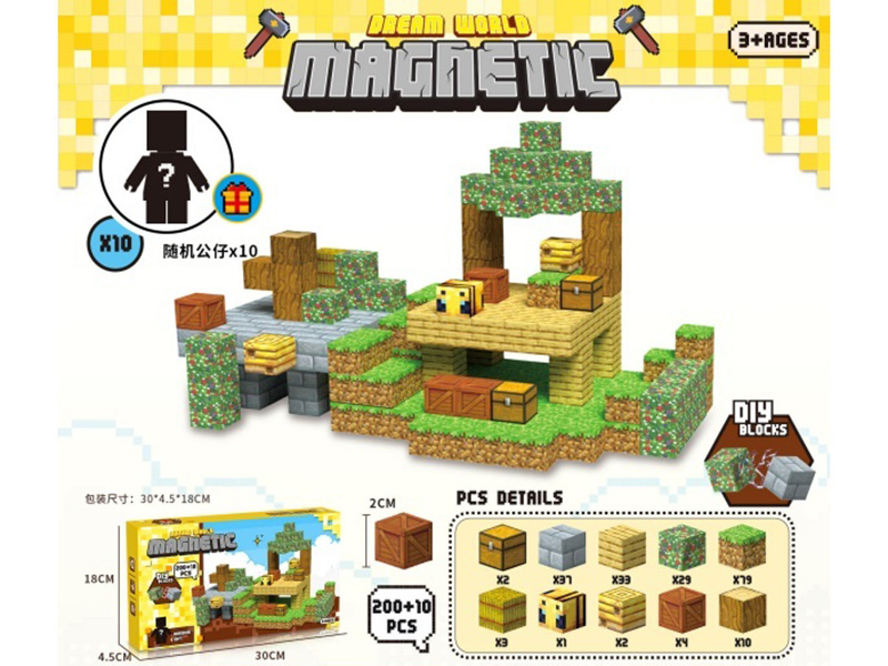 Minecraft - Magnetic Block 200+10 Pcs