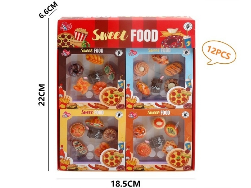 Food And Play Diy Stickers (Mixed Pack Of Four Types) 12 Pieces