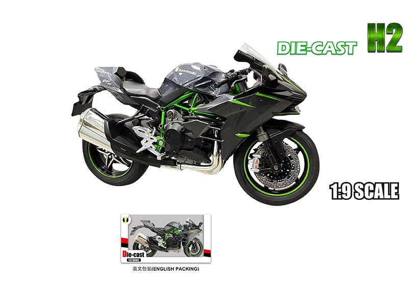 1:9 Slide Alloy Motorcycle Silver Grey Road Edition