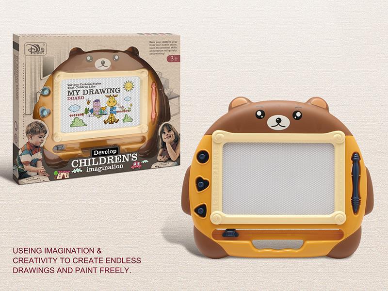 Grizzly Magnetic Black And White Drawing Board