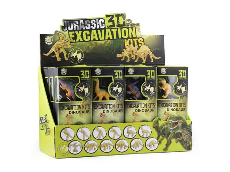 Small Dinosaur Skeleton+Simulated Dinosaur 12PCS