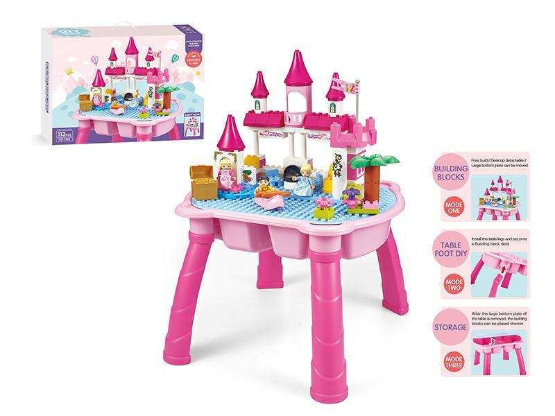 Fairytale Park Multifunctional Building Blocks Desk 113PCS