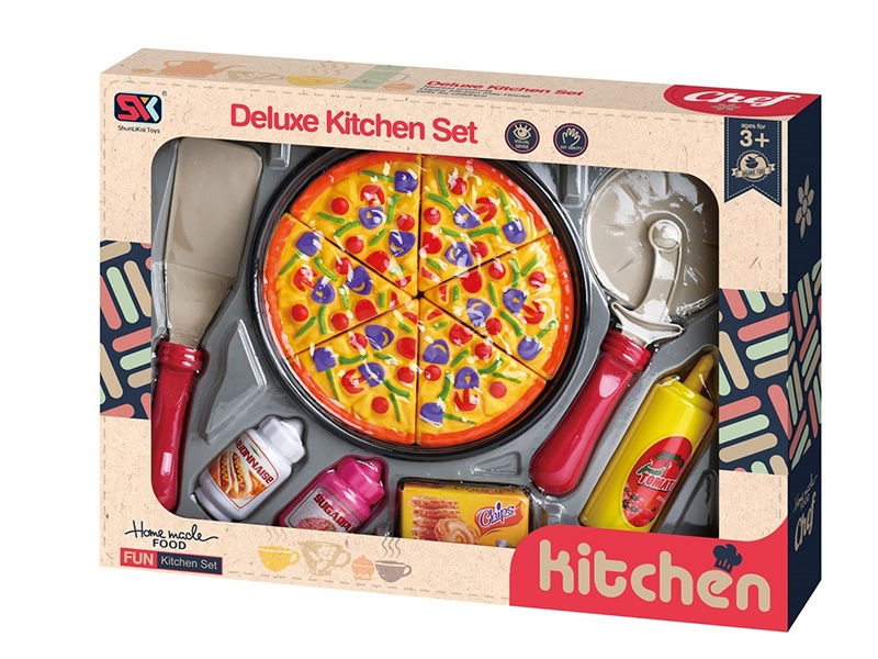 Food Is Used To Play House With Kitchen Utensils And Tableware