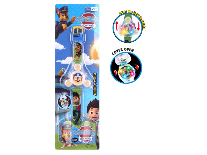 Three-Headed Dog Rotating Light Music Watch