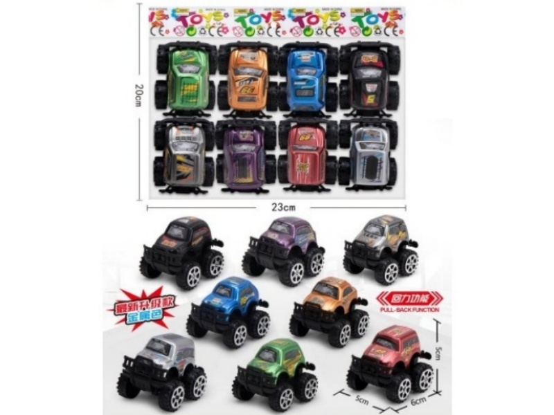 8 8-Color Huili Cartoon Off-Road Vehicles (Metallic Color)