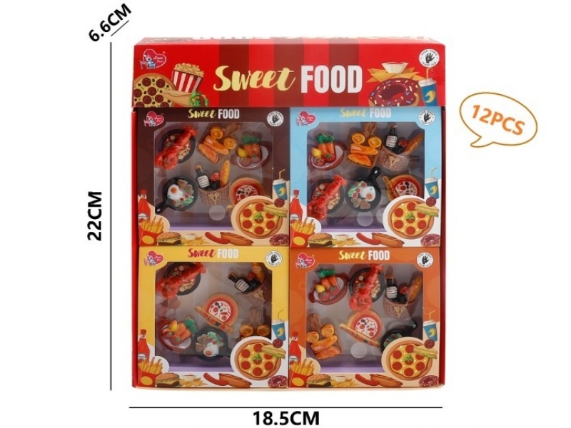 Food And Play Diy Stickers (Mixed Pack Of Four Types) 12 Pieces