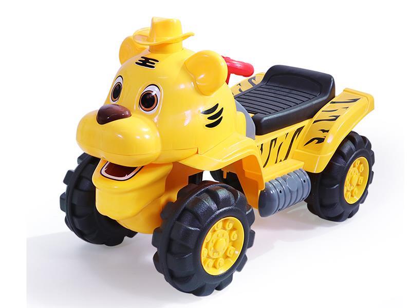 Sliding Tiger Ride On Car + Basketball Hoop +3 Balls