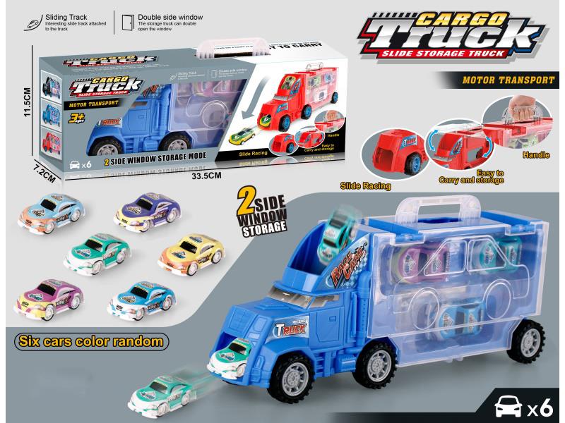 Blue Container Truck