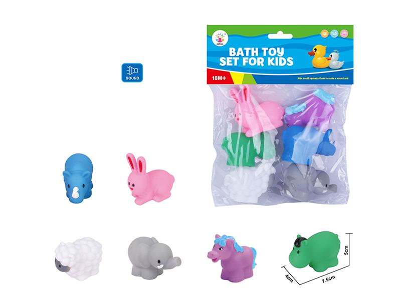 Cute Animals Kids Bath Toy Set