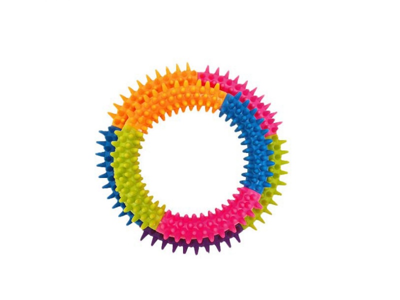Five-Color Spiny Ring Pet Toy