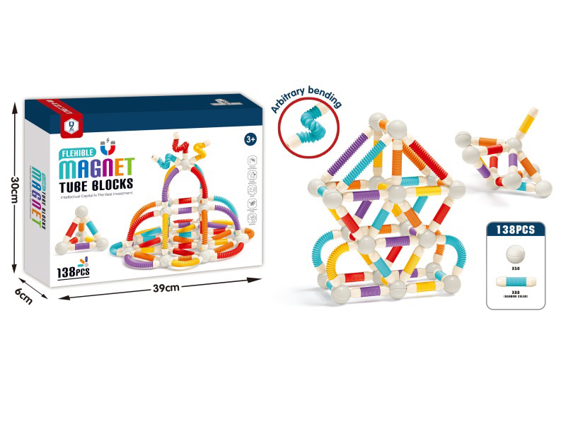 138 Pieces Of Telescopic Magnetic Rods