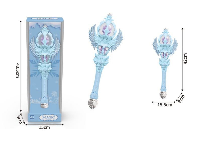 Ice And Snow Transparent Wing Electric Double-Rotating Magic Wand (Solid Color Version)