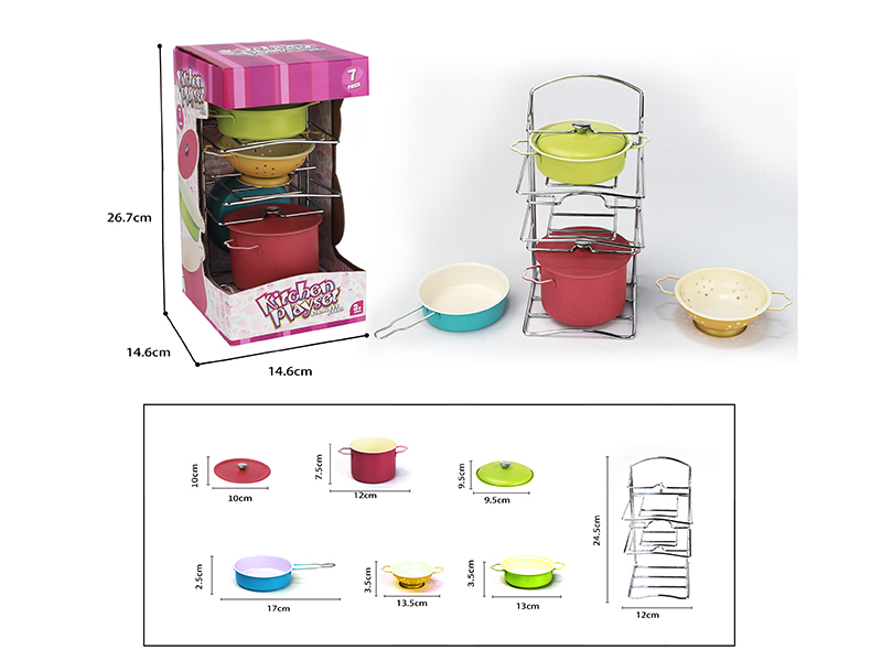 Stainless Steel Tableware Play Set 7PCS