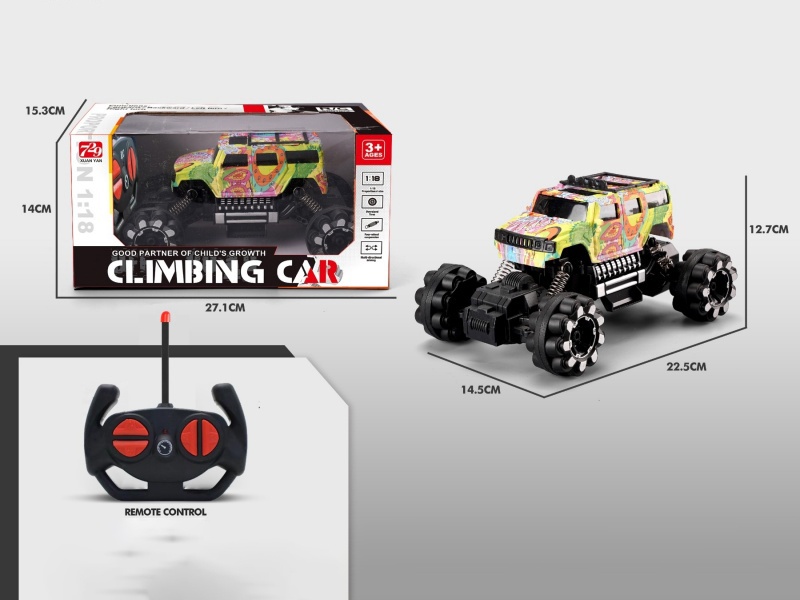 1:18 Graffiti Remote Control Climbing Car