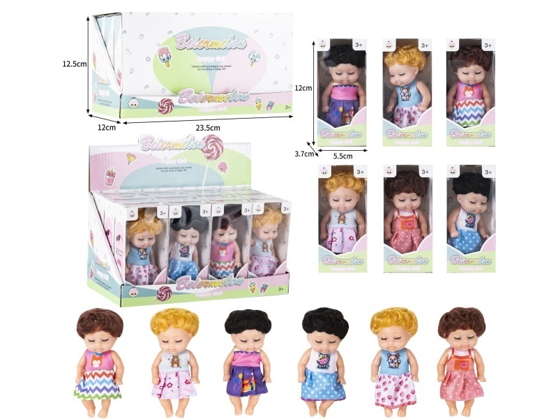 4-Inch Solid Sleeping Dolls (12-Piece Set)