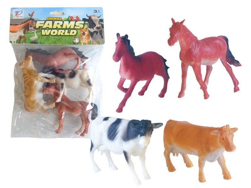 Pvc Simulated Farm Animal 4Pcs