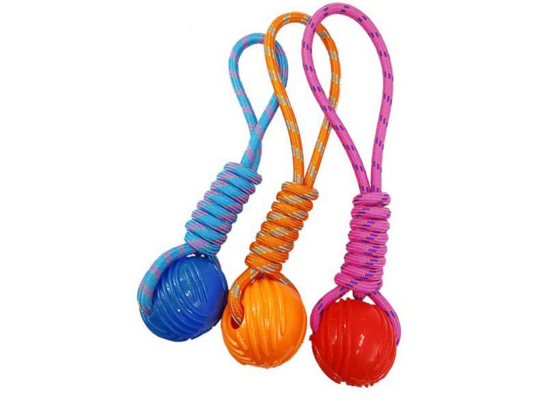 Rope-Wound Textured Ball Pet Toys