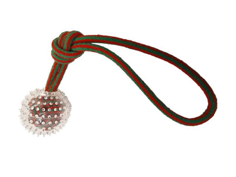 Rope Knot Poke Ball Pet Toy