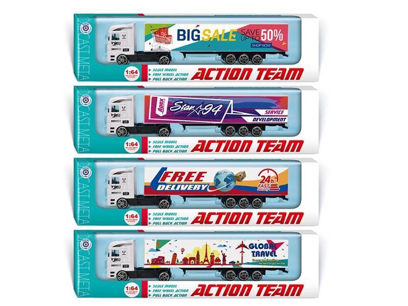 Slide Alloy Container Car