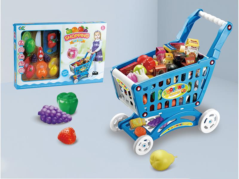 Shopping Cart With Fruit Cutting Set