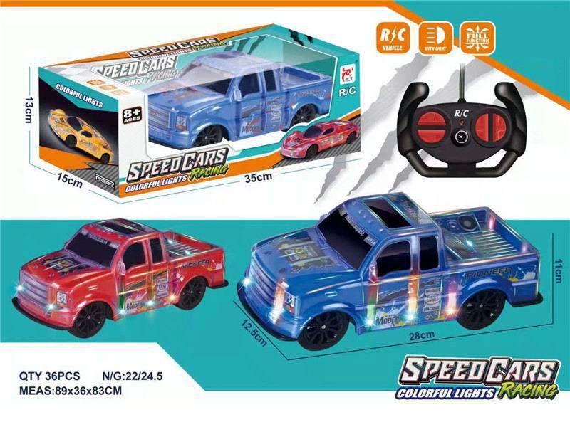 4-Channel Remote Control Car With Colorful Lights And Music(Not Included Batteries)