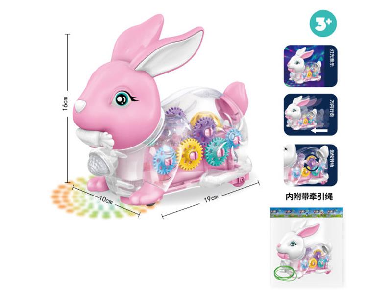 B/O Go And Bump Transparent Gear Rabbit With Lights And Music