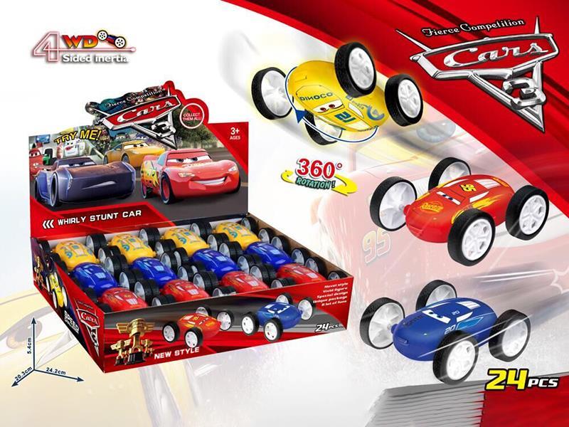 Cars Friction Double-Sided Stunt Car 24pcs
