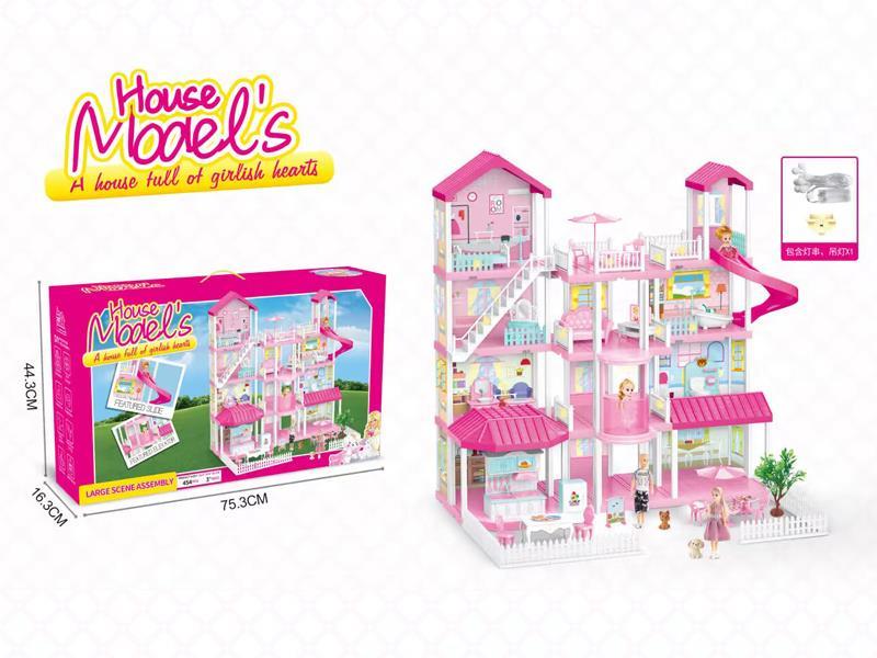 DIY Assembly Villa With Lights 454PCS