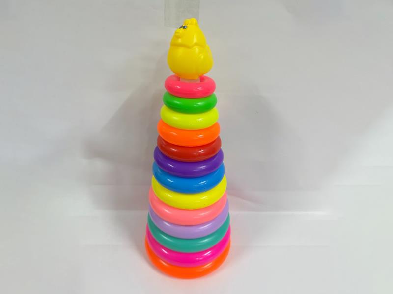 Hen Rainbow Tower Jenga Loop 13 Layers