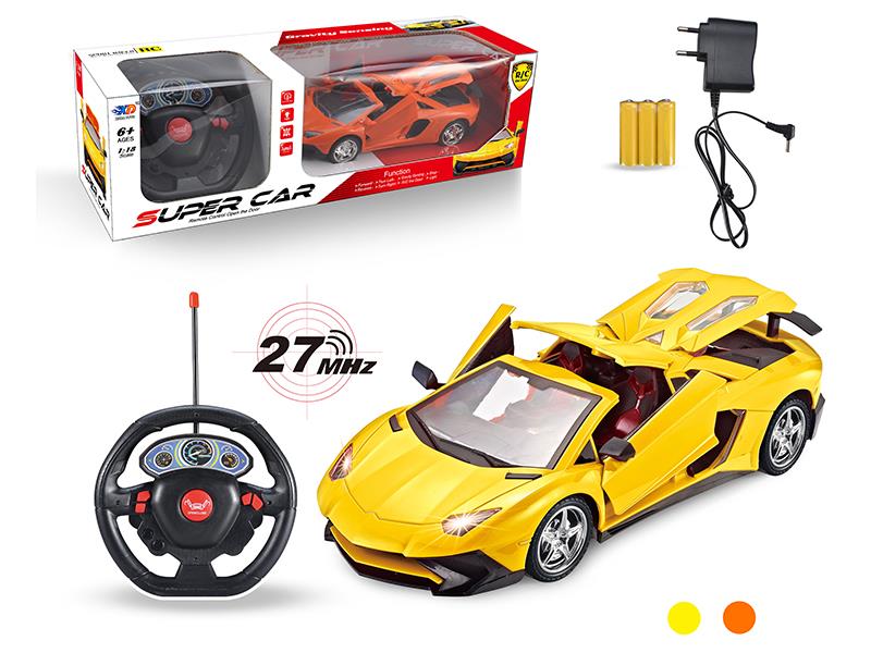 1:18 Lamborghini 4 Open Doors Remote Control Car(With Charger,Rechargeable Batteries)
