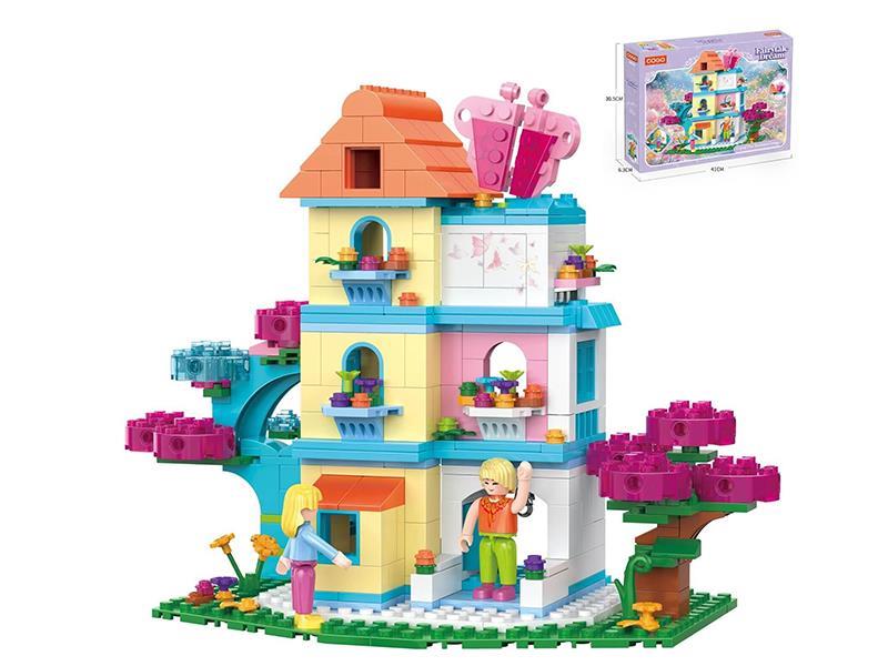 Crystal Tree Enchanted Cottage Small Particle Building Blocks 436pcs