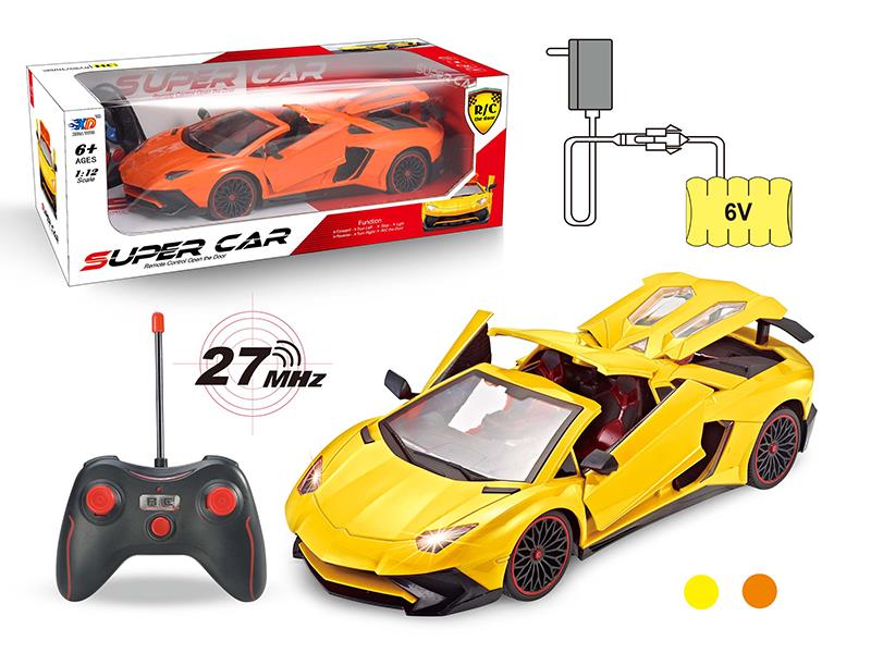 1:12 Lamborghini 4 Open Doors Remote Control Car (With Charger,Rechargeable Batteries)