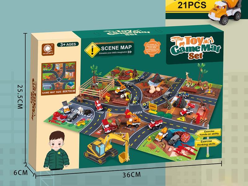 21PCS Engineering Vehicle Game Pad Set