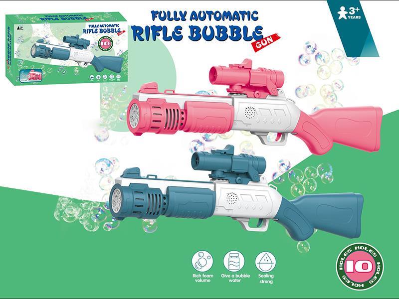 Fully Automatic 10 Holes Rifle Bubble Gun