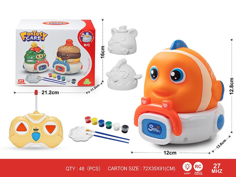 27Mhz DIY Painting 2-Channel Remote Control Vinyl Animal Car(With Lights) 1 Changing 3