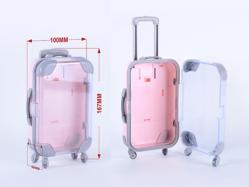 Storage Small Luggage(Transparent Pink)