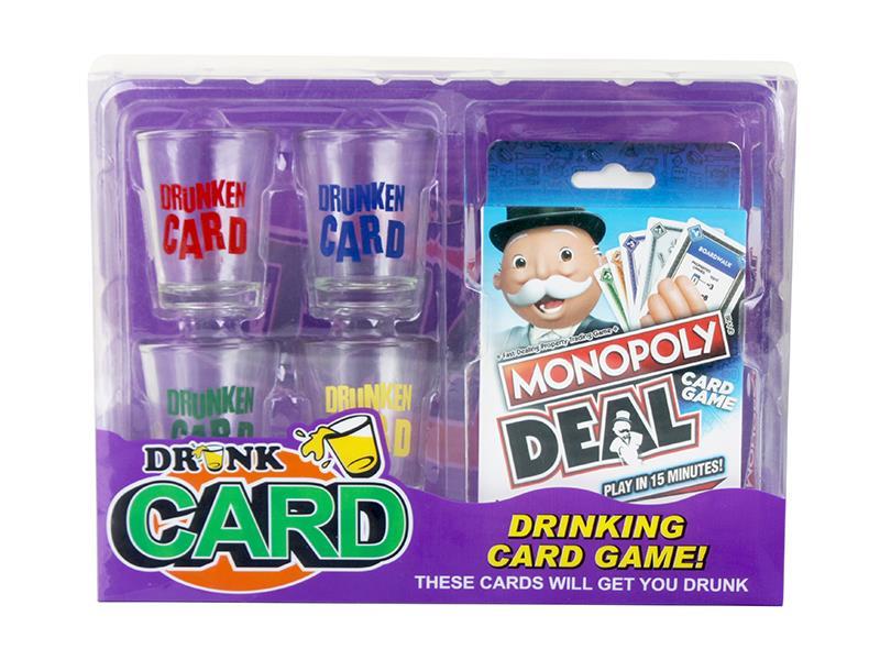 Monopoly Drinking Card Game(4  Cups + A Set Of Card)