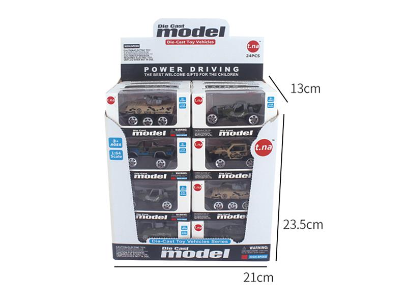 Slide Alloy Military Trucks 24pcs